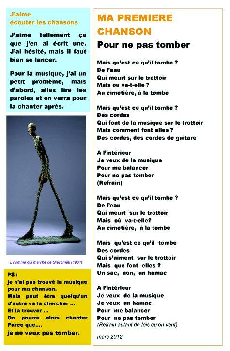 Pour ne pas tomber : texte